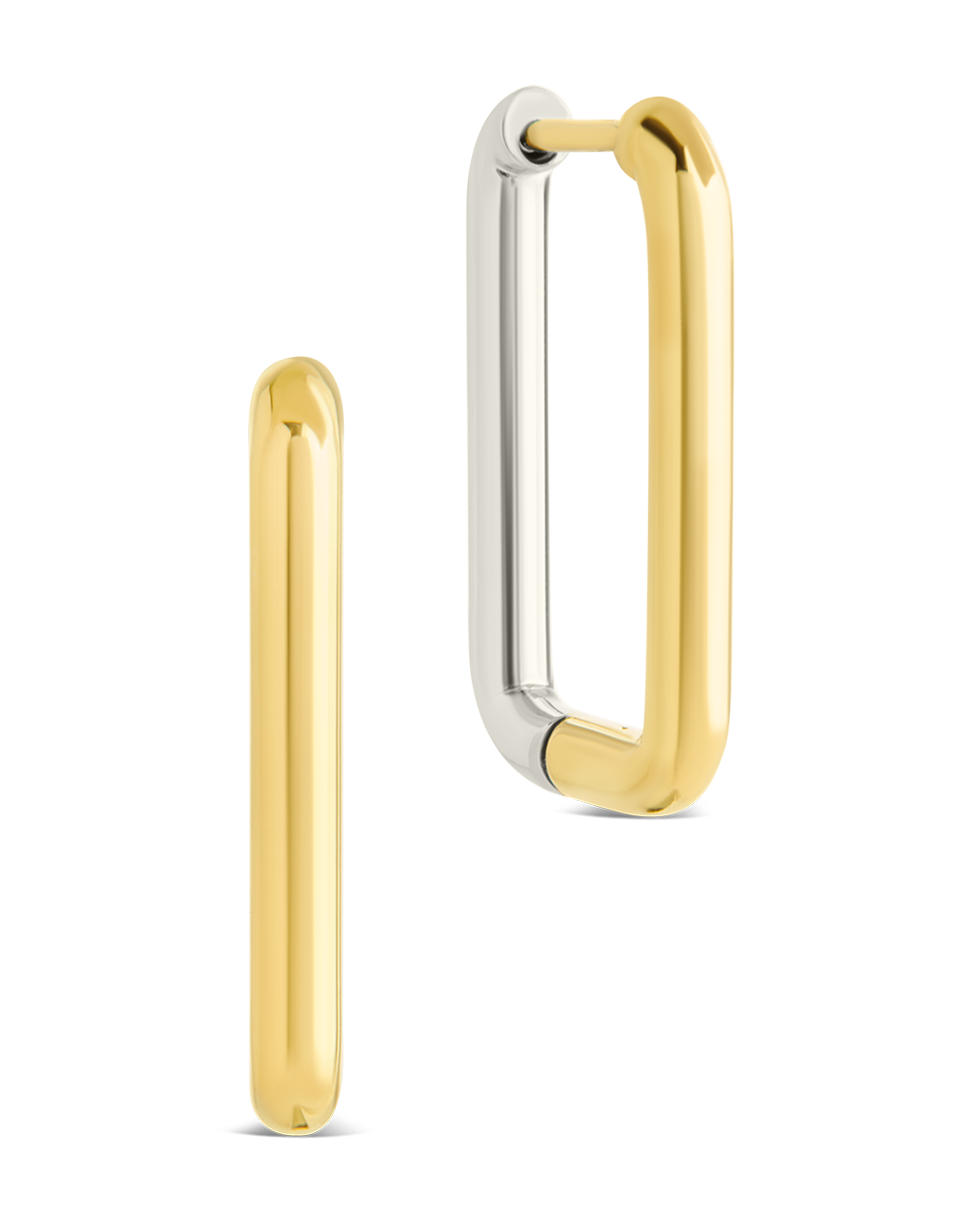 Jana Dual Tone Rectangle Hoops