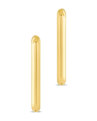 Jana Dual Tone Rectangle Hoops - Sterling Forever