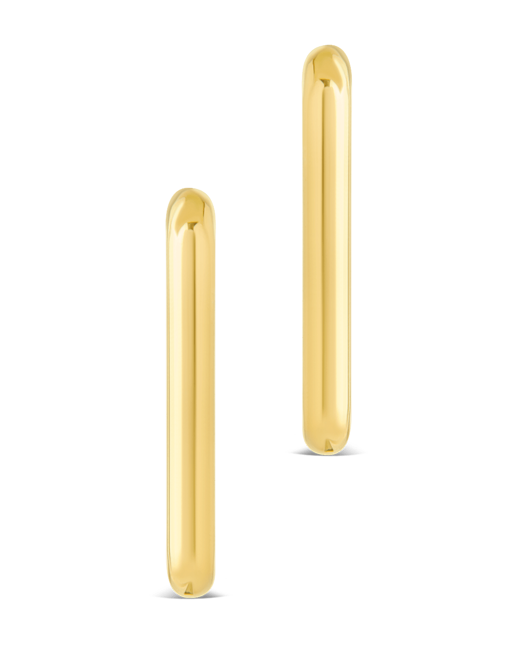 Jana Dual Tone Rectangle Hoops - Sterling Forever