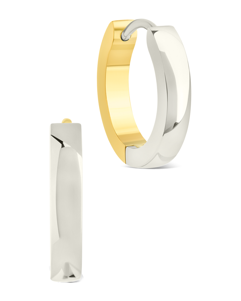 Karin Dual Tone Wide Micro Hoops