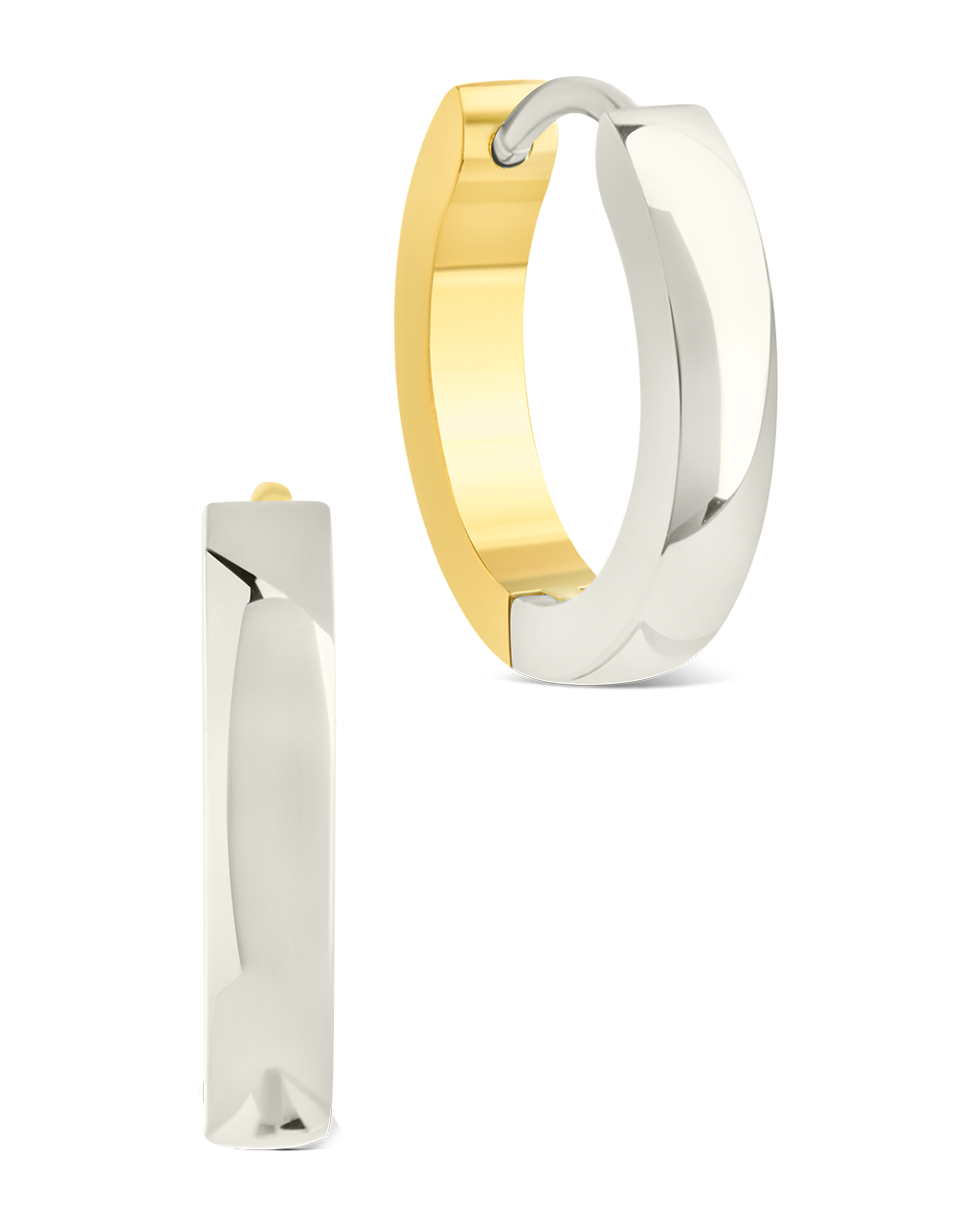 Karin Dual Tone Wide Micro Hoops