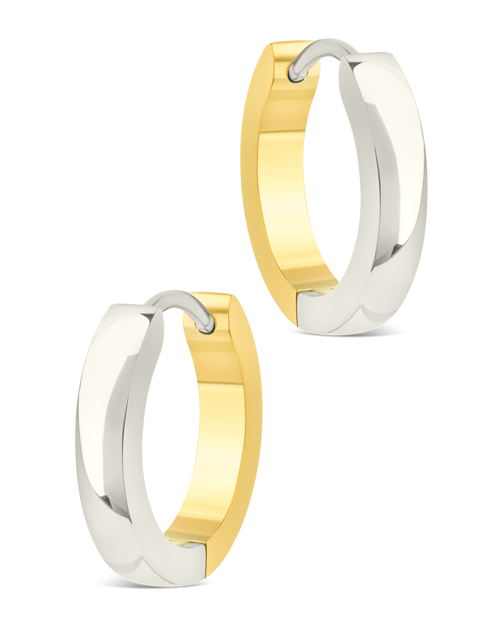 Karin Dual Tone Wide Micro Hoops