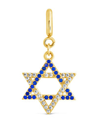CZ Star of David Charm - Sterling Forever