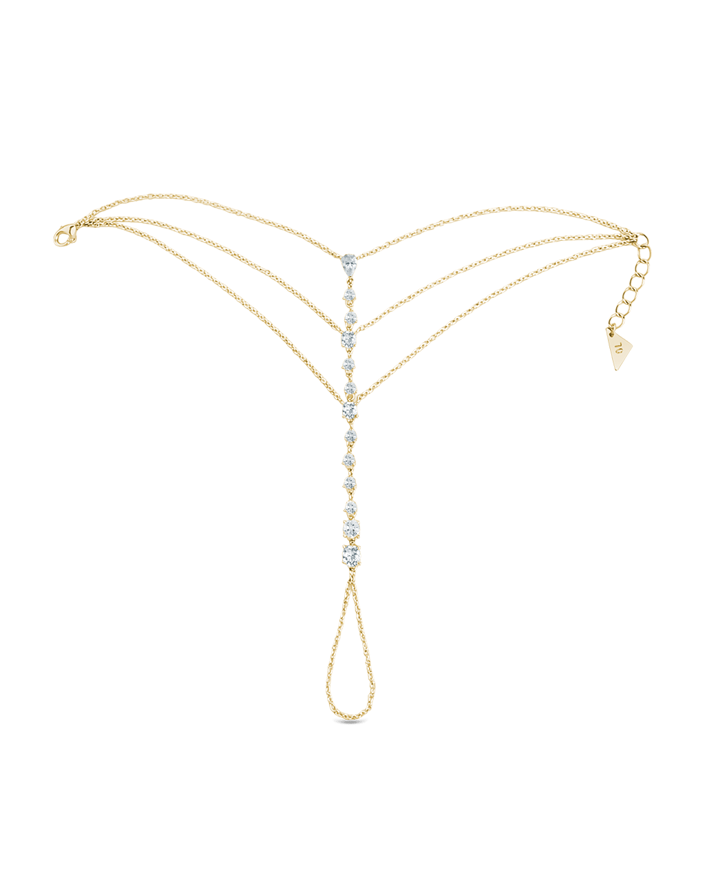 Anselma CZ Hand Chain - Sterling Forever