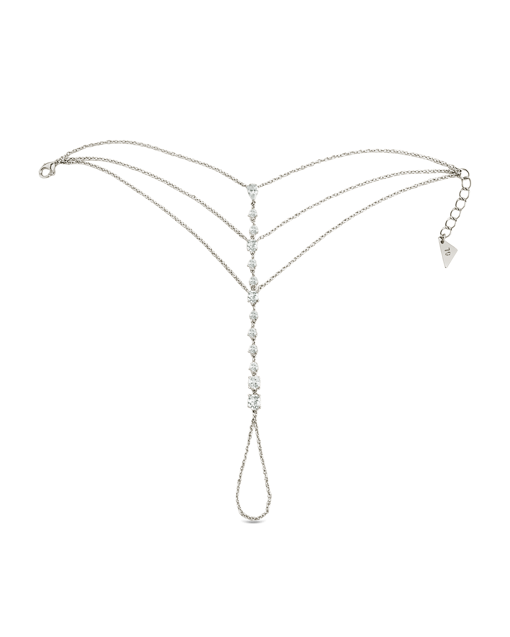 Anselma CZ Hand Chain - Sterling Forever