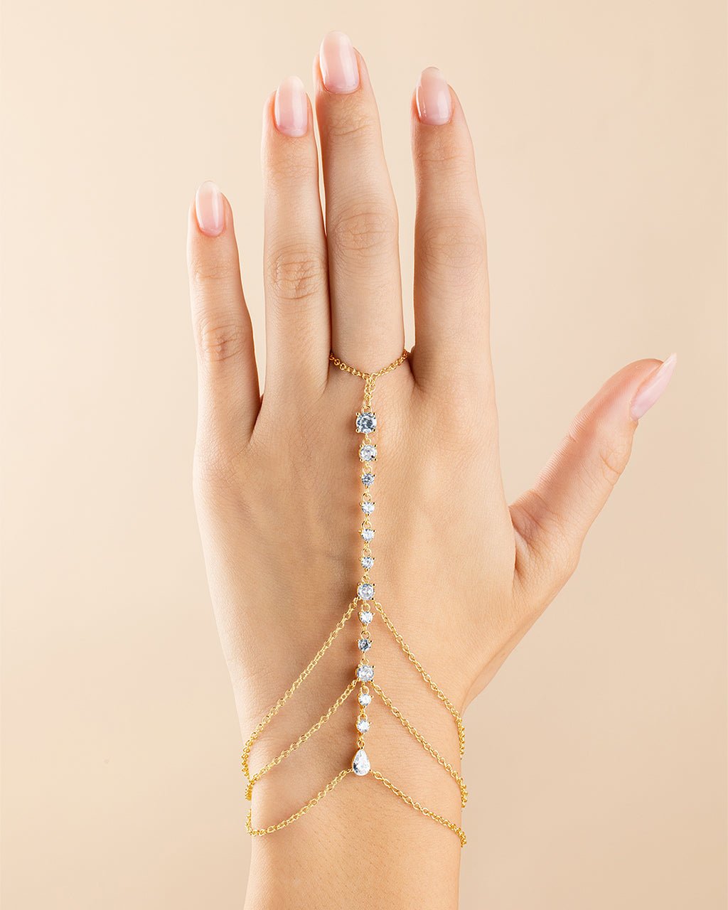 Anselma CZ Hand Chain - Sterling Forever