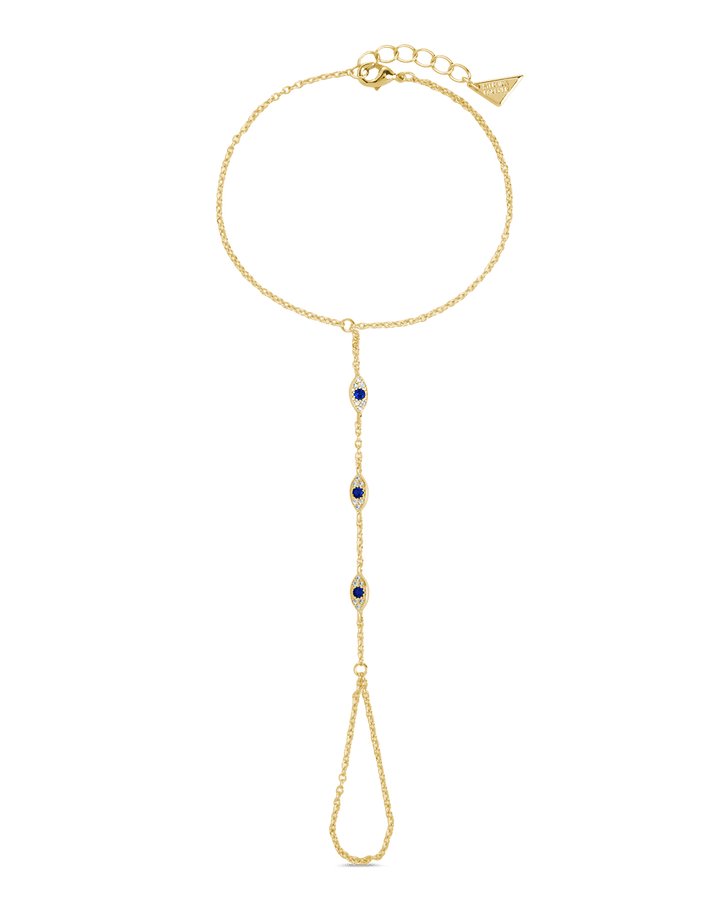 Arielle CZ Evil Eye Hand Chain