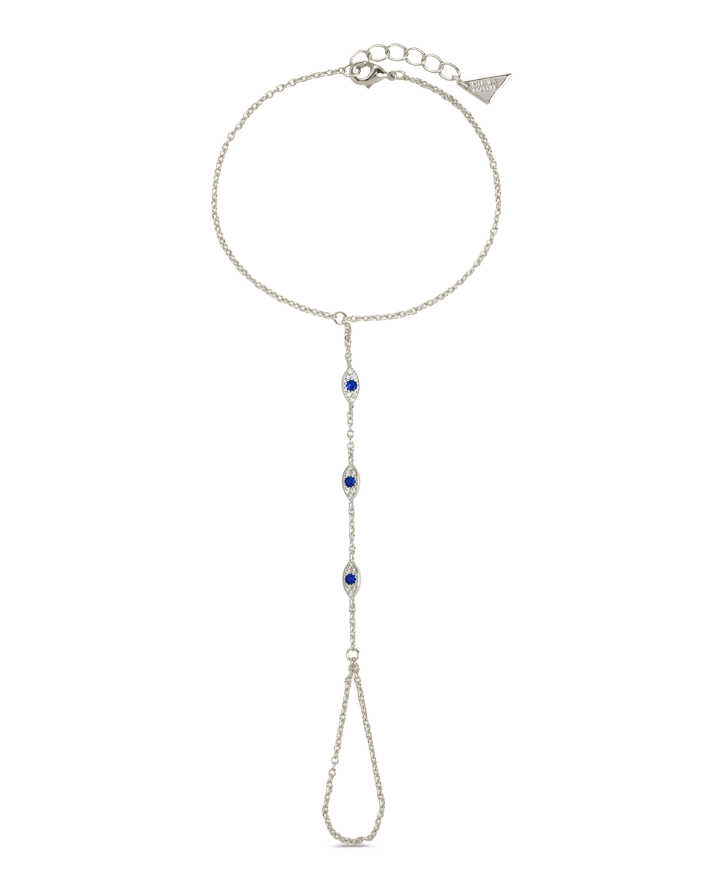 Arielle CZ Evil Eye Hand Chain - Sterling Forever