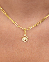 Sterling Silver CZ Evil Eye Disc Charm - Sterling Forever