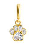 Sterling Silver CZ Paw Charm