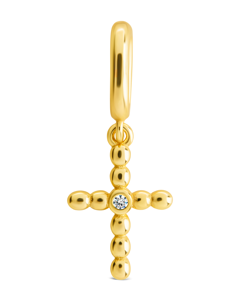 Sterling Silver CZ Cross Charm