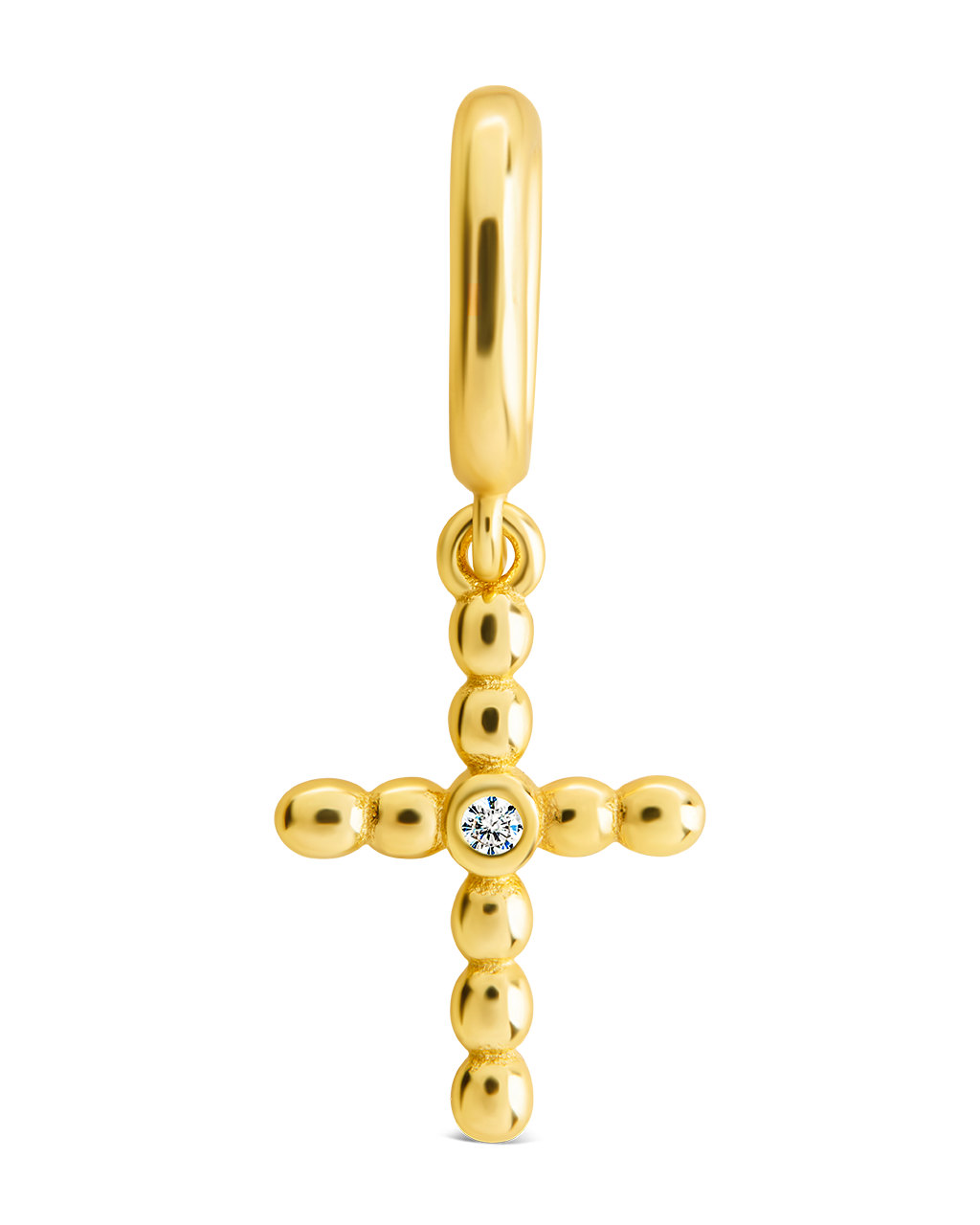 Sterling Silver CZ Cross Charm