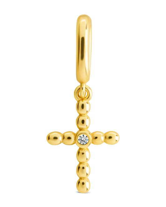 Sterling Silver CZ Cross Charm