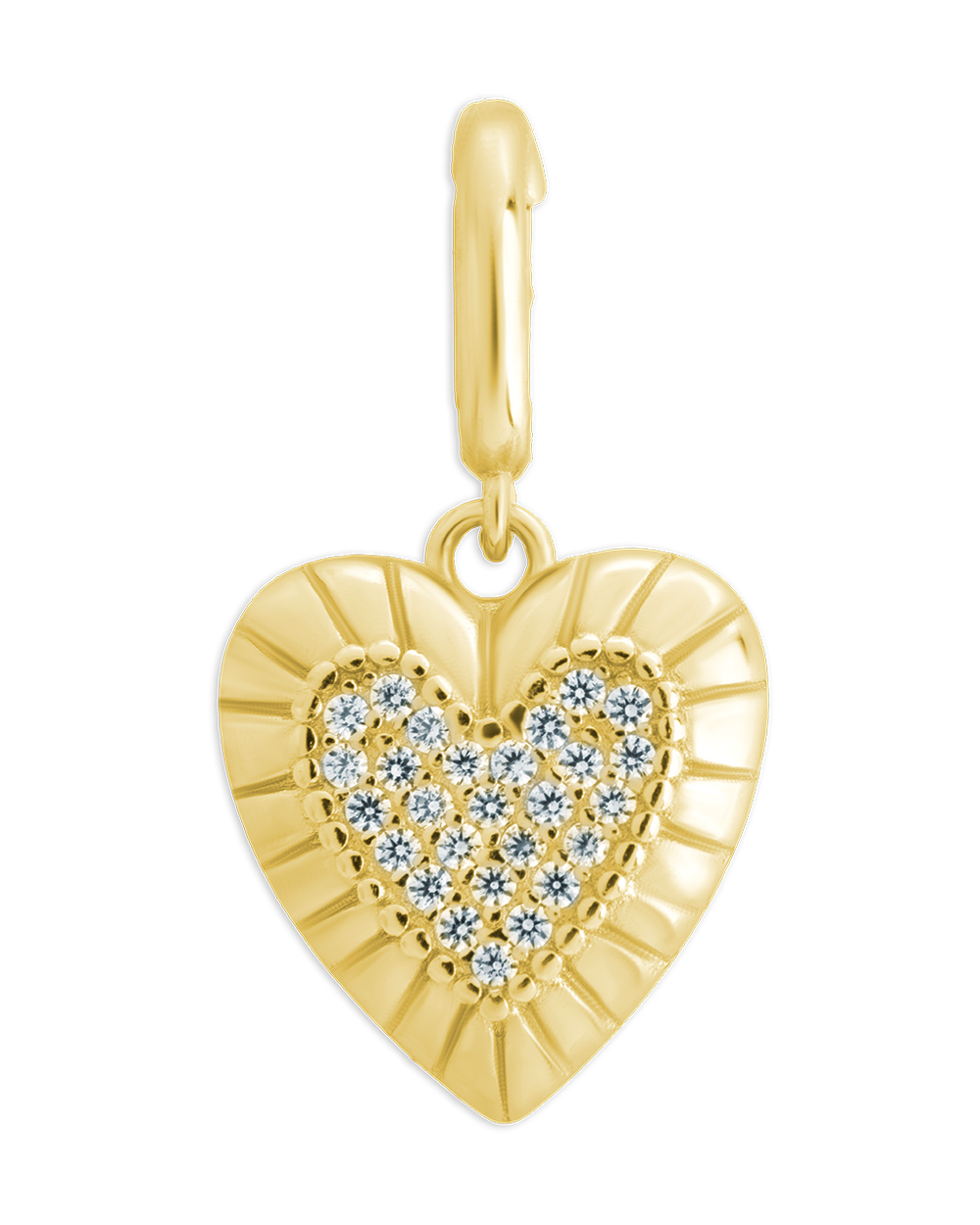 Sterling Silver CZ Heart Charm