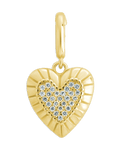 Sterling Silver CZ Heart Charm - Sterling Forever