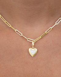 Sterling Silver CZ Heart Charm - Sterling Forever