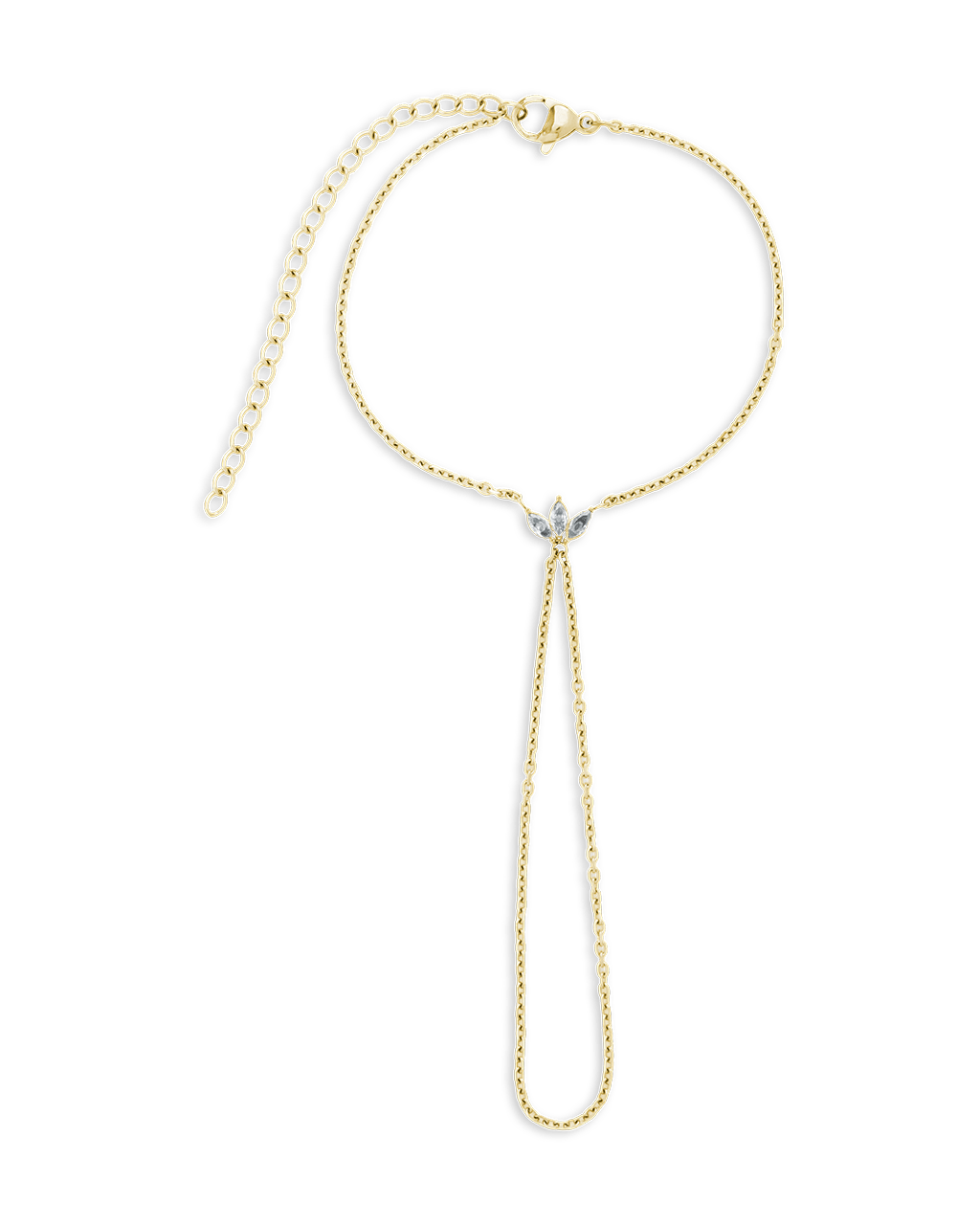 Amari Lotus CZ Hand Chain - Sterling Forever