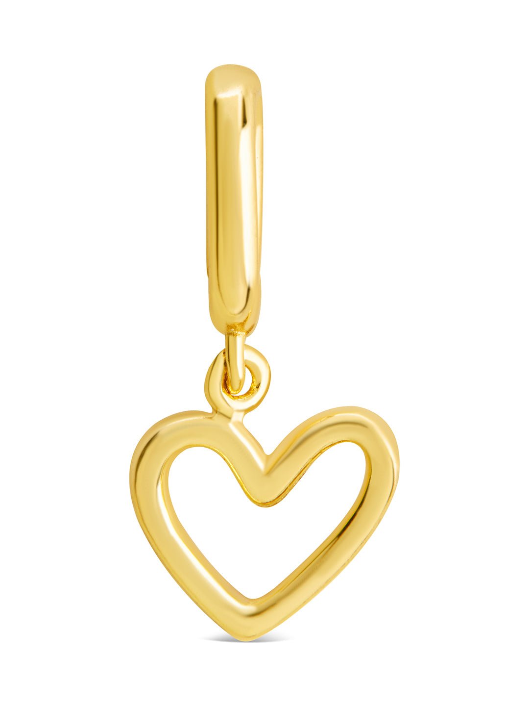 Sterling Silver Polished Heart Outline Charm - Sterling Forever