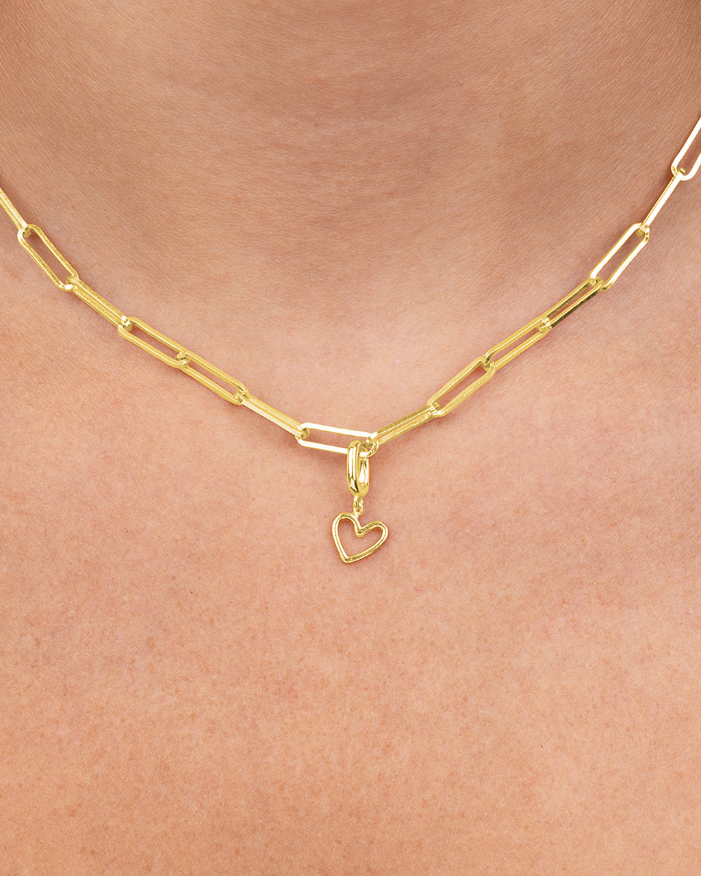 Sterling Silver Polished Heart Outline Charm