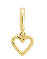 Sterling Silver Braided Heart Outline Charm - Sterling Forever