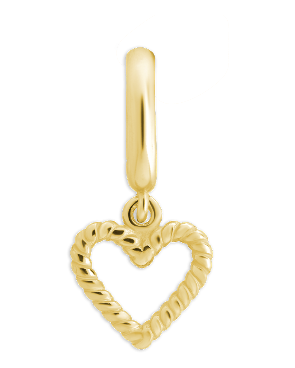 Sterling Silver Braided Heart Outline Charm - Sterling Forever