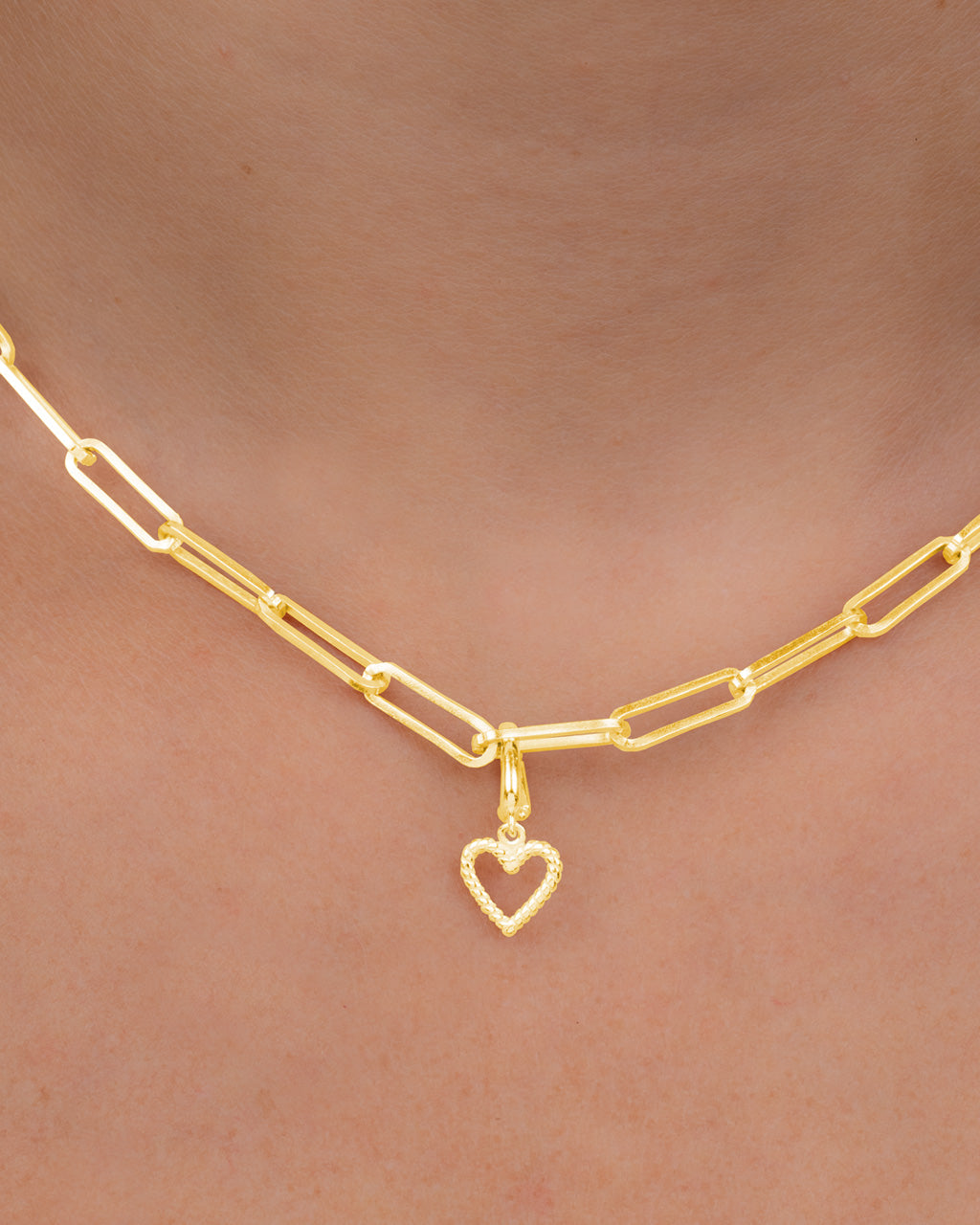 Sterling Silver Braided Heart Outline Charm