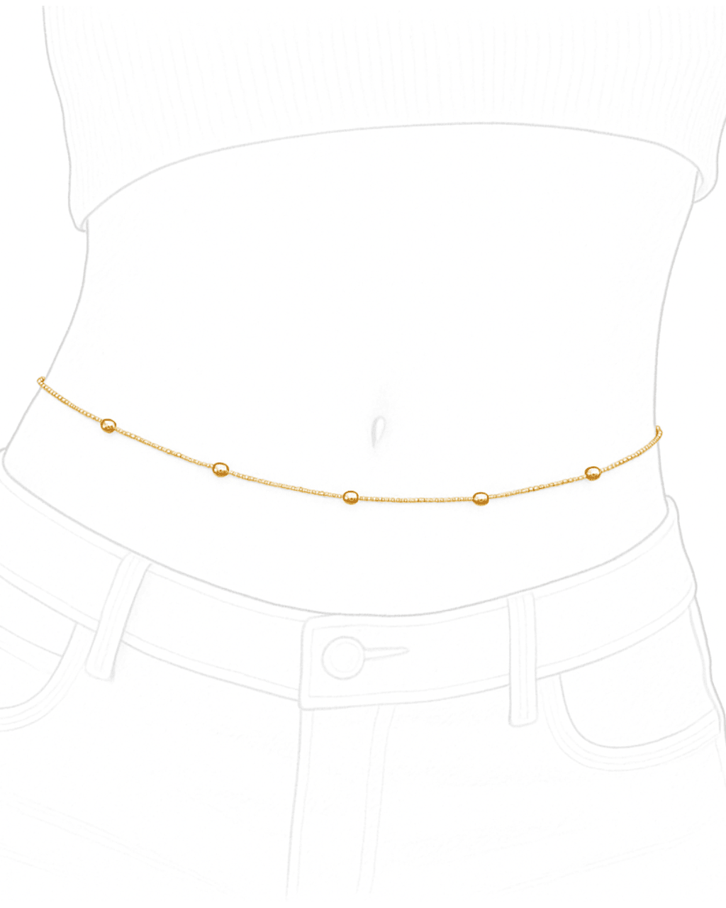 Patience Beaded Body Chain - Sterling Forever