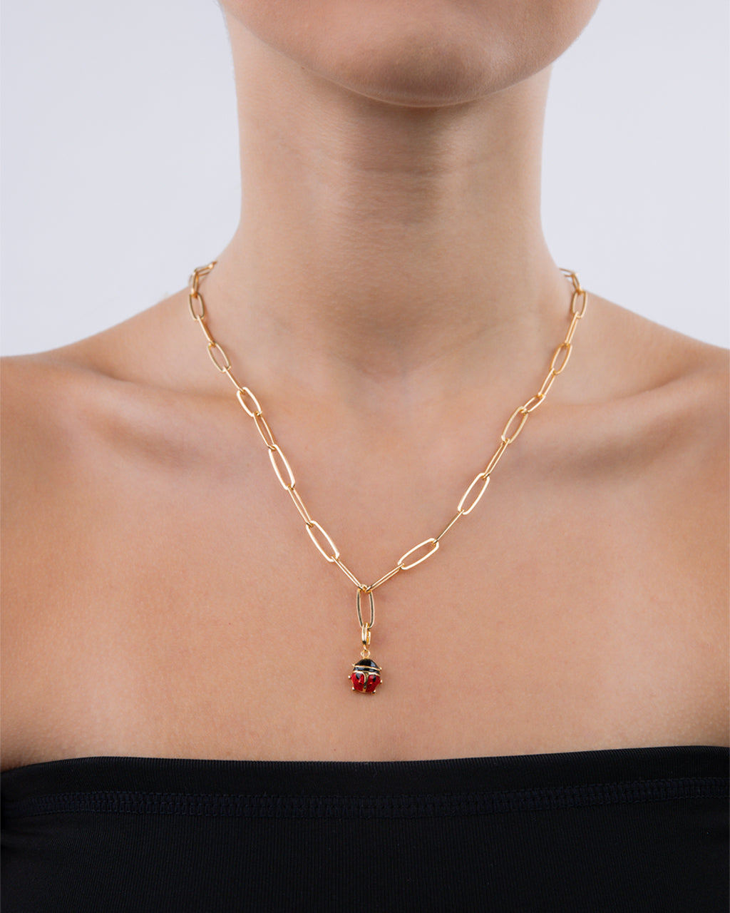 Sterling Silver Enamel Lady Bug Charm