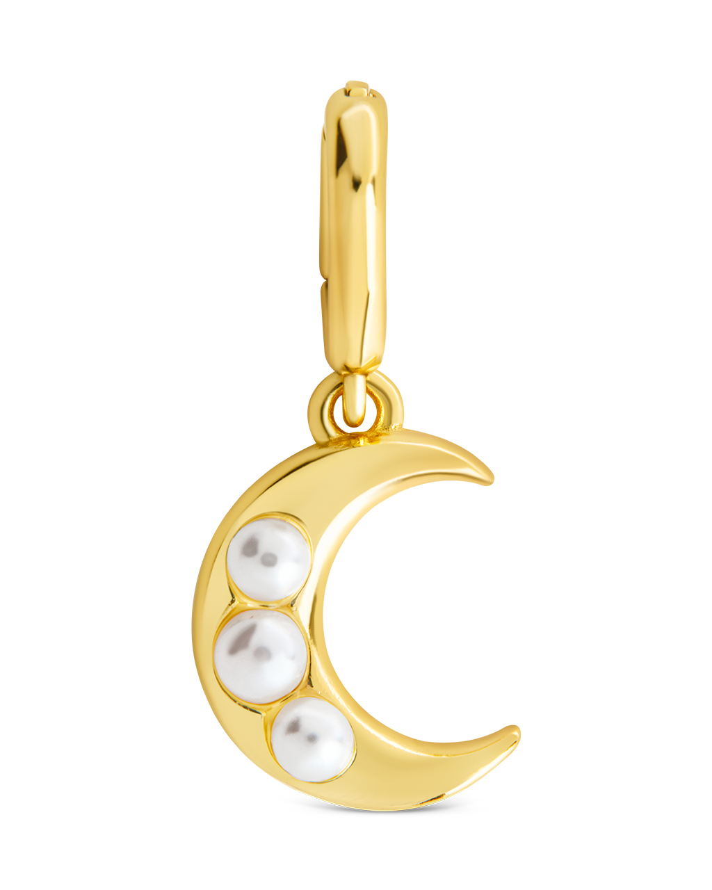 Sterling Silver Pearl Moon Charm