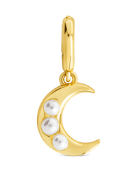 Sterling Silver Pearl Moon Charm - Sterling Forever