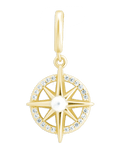 Sterling Silver CZ & Pearl Compass - Sterling Forever