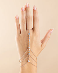 Anselma CZ Hand Chain - Sterling Forever