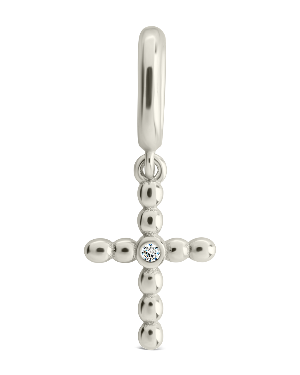 Sterling Silver CZ Cross Charm