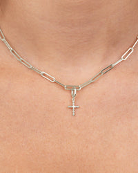 Sterling Silver CZ Cross Charm - Sterling Forever