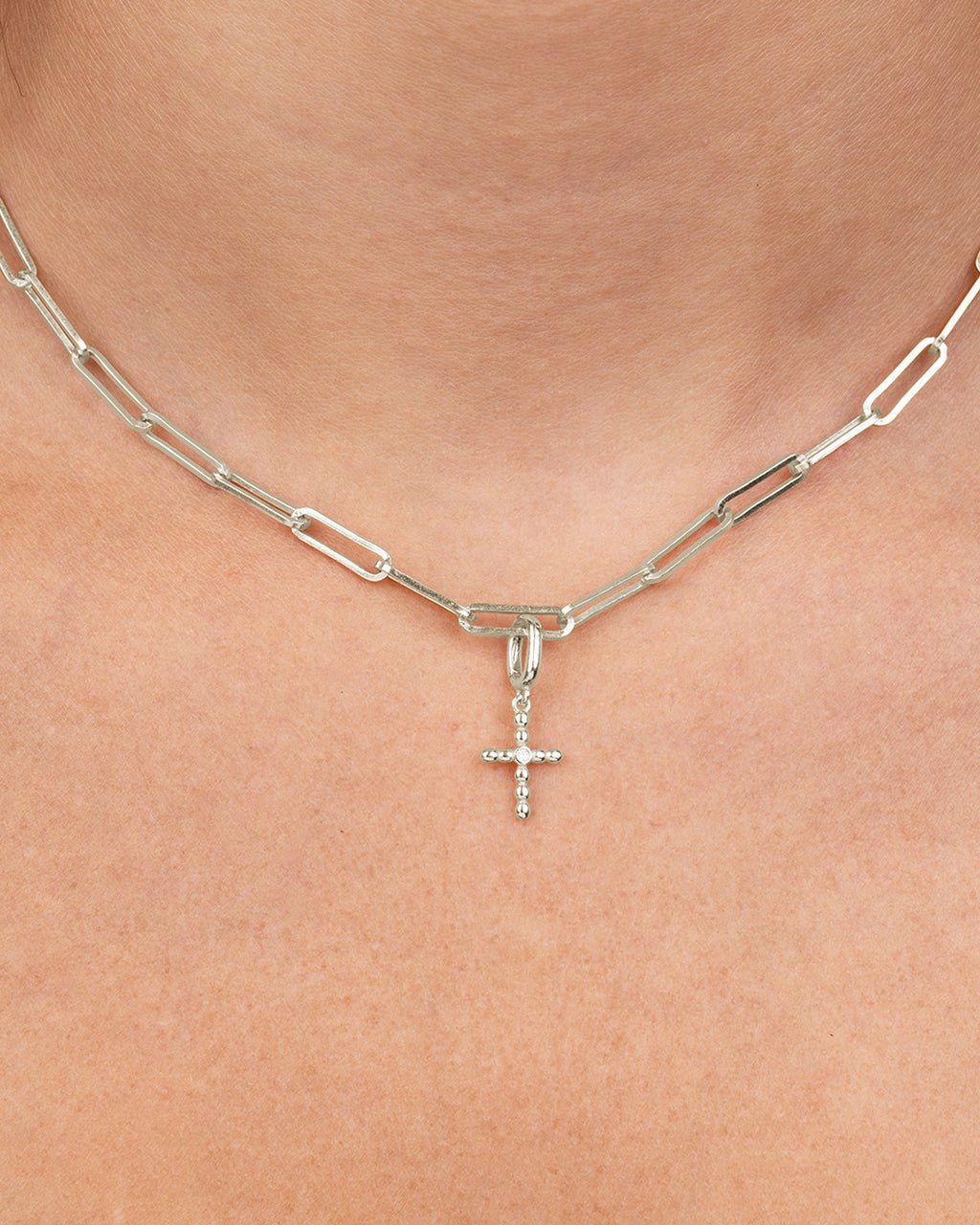 Sterling Silver CZ Cross Charm - Sterling Forever