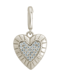 Sterling Silver CZ Heart Charm - Sterling Forever