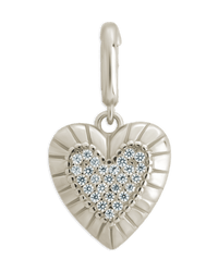 Sterling Silver CZ Heart Charm - Sterling Forever