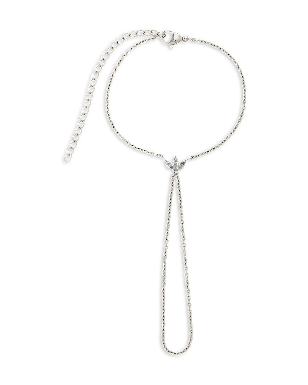 Amari Lotus CZ Hand Chain - Sterling Forever
