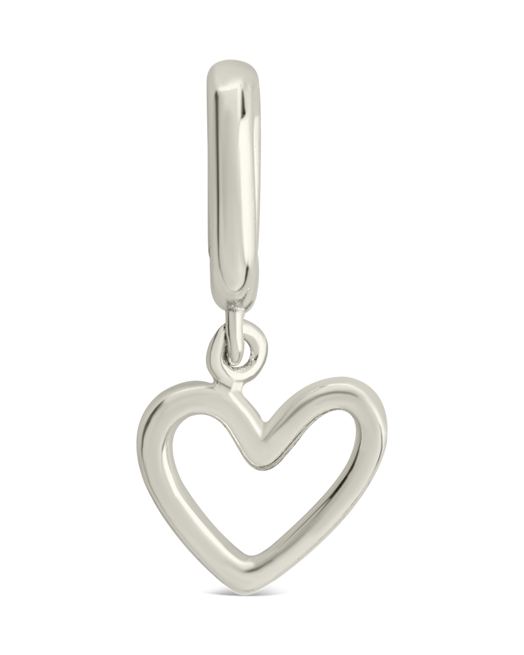 Sterling Silver Polished Heart Outline Charm