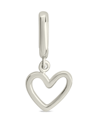 Sterling Silver Polished Heart Outline Charm - Sterling Forever