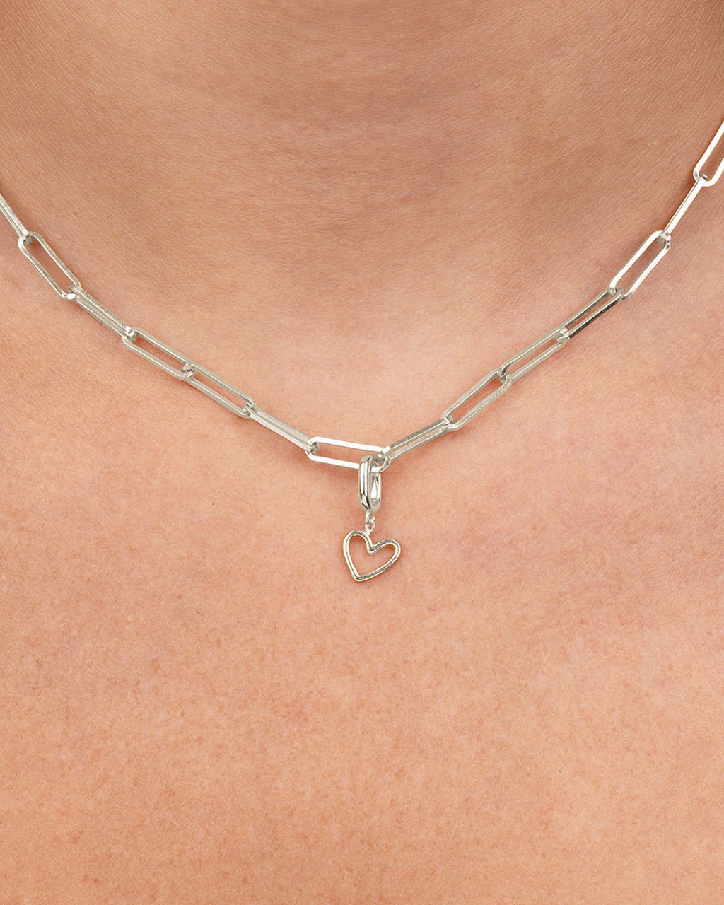 Sterling Silver Polished Heart Outline Charm - Sterling Forever