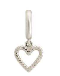 Sterling Silver Braided Heart Outline Charm - Sterling Forever