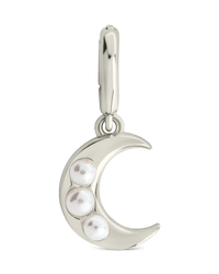 Sterling Silver Pearl Moon Charm - Sterling Forever