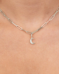 Sterling Silver Pearl Moon Charm - Sterling Forever