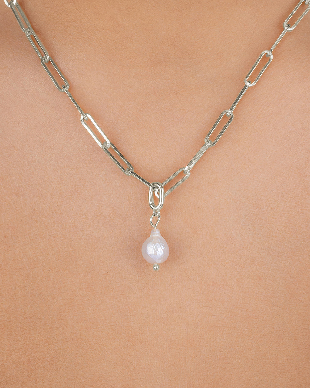 Sterling Silver Baroque Pearl Charm