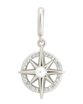 Sterling Silver CZ & Pearl Compass - Sterling Forever