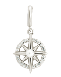 Sterling Silver CZ & Pearl Compass - Sterling Forever