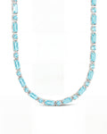 Georgia Aquamarine CZ Tennis Necklace