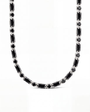Georgia Black CZ Tennis Necklace