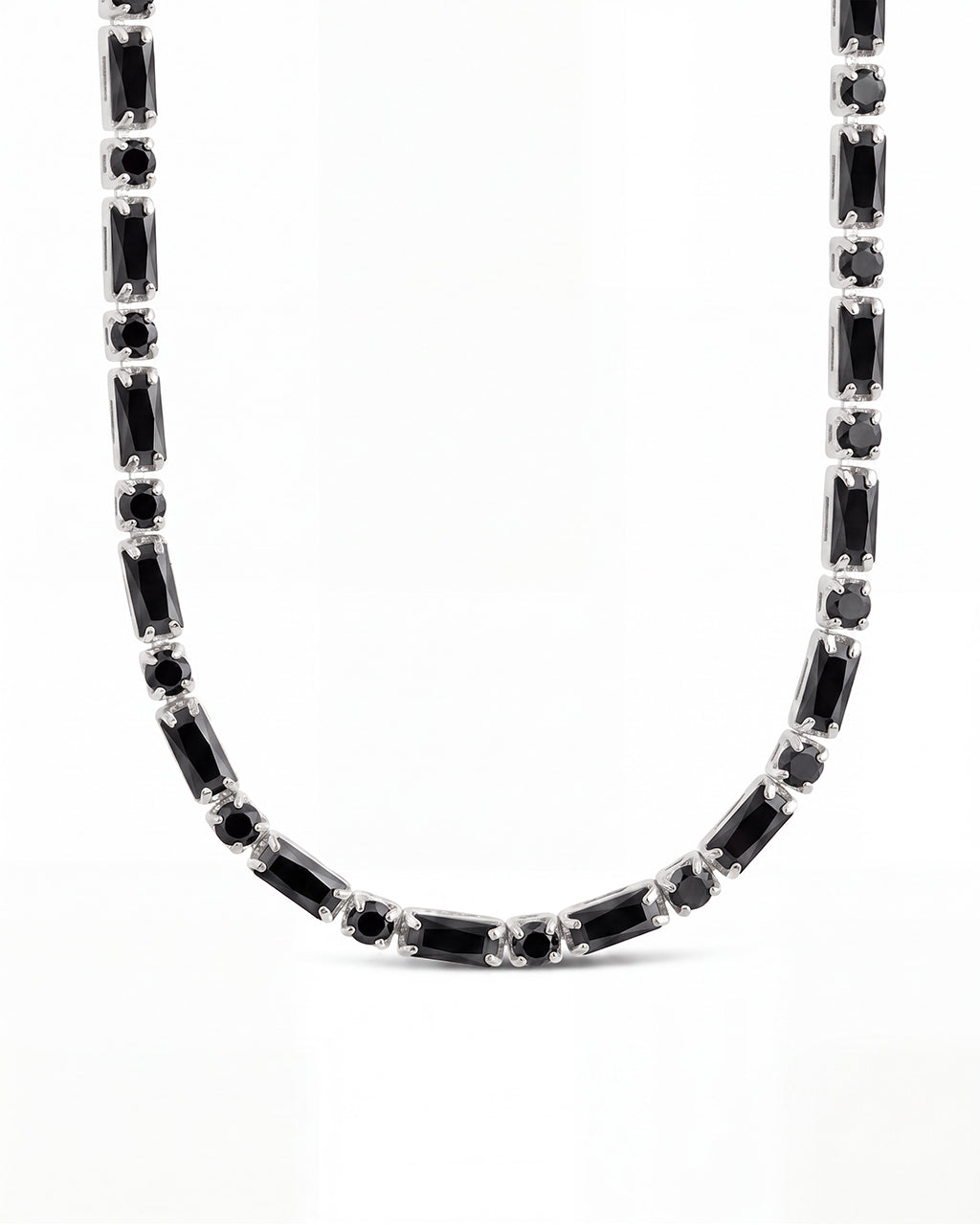 Georgia Black CZ Tennis Necklace
